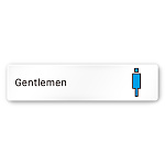 デザイナールームプレート 会社向け ビビット 男子トイレ1 白マットアクリル W250×H60 (AC-1515-OA-IM3-0203)