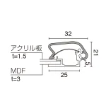 屋内用ポスターパネル メディアグリップ MG-32R 木目(ケヤキ調)
