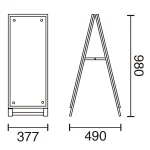 屋外用ポスターパネルスタンド APS ロータイプ