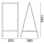 A型両面ブラックボード クラシック