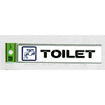 表示プレートH ドアサイン アクリル 150mm×30mm 表示:TOILET (CM157-7)