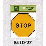 表示プレートH ピクトサイン アクリル 表示:STOP 止まれ (E510-27)