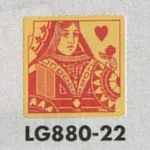 表示プレートH トイレ表示 真鍮金メッキ イラストトランプ 80mm角 表示:女性用 (LG880-22)