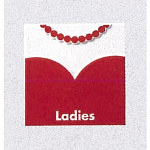 表示プレートH トイレ表示 陶磁器製 洋服マーク 表示:女子 (SCP-4)