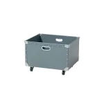 キャスター付ファイバーボックス フチ強化タイプ(W520)