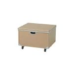 キャスター付ファイバーボックス フチ強化タイプ（W520） フタ付