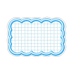 16-4117 抜型カード 波四角￥なし ブルー