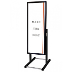 フロアバリウススタンドI型 アクリルタイプ FVAI-ACシリーズ　規格： A1ハーフ縦ロウ ブラック (BFVAIAC-A3TTL)