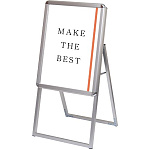 ポスターグリップスタンド看板 屋外用  (防水パック付) A2片面 シルバー (BOPGSK-A2KS)