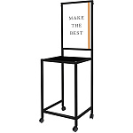 スマートサインテーブル ブラック A2 (BSMSGTB450X800-A2-B)