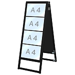 ブラックバリウスカードケーススタンド看板 A4横×4枚 (両面・計8枚) (BVACCSK-A4Y8R)
