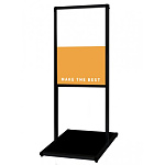 バリウスメッセージスタンド アルミ複合板 B2縦 ブラック (BVAMSAP-B2T)