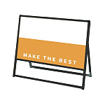 バリウススタンド看板 アルミ複合板タイプ ブラック 片面タイプ 900×600 (BVASKAP-900X600K)