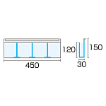 パンフレットケース  450幅 シルバー (CSK-W450(S))
