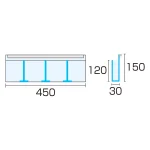 パンフレットケース  450幅 シルバー (CSK-W450(S))
