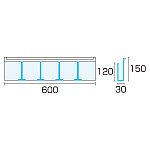 カタログケース 600幅 ブラック A1 (KSK-W600-A1-B)