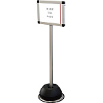 屋外ポールサインスタンド シルバー A4横 片面 (OPSS-A4YK)