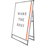 ポスターグリップスタンド看板 屋外用 A0 片面 シルバー (PGSK-A0KS-G)