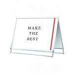 ポスターグリップスタンド看板 屋外用 A0横ロウ 両面 シルバー (PGSK-A0YLRS-G)