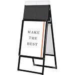 ポスターグリップスタンド看板カタログケース付　両面 A2 ブラック 屋外用 (PGSKK-A2RB-G)