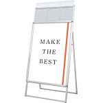 ポスターグリップスタンド看板カタログケース付　片面 B1 シルバー 屋外用 (PGSKK-B1KS-G)