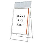 ポスターグリップスタンド看板カタログケース付　片面 B1 シルバー 屋内用 (PGSKK-B1KS)