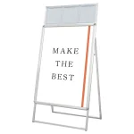 ポスターグリップスタンド看板カタログケース付　片面 B1 シルバー 屋内用 (PGSKK-B1KS)