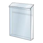 ポスターグリップスタンド看板用カタログケース単品 屋外用 ブラック (PGSKK-G-W225H-B)