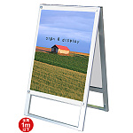 ポスター用スタンド看板 マグネジ B2 シルバー/ホワイト 両面 (PSSKMN-B2RW)