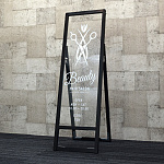 サインモールオリジナル ショップサインスタンド ブラック 透明アクリル板仕様