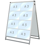 バリウスカードケーススタンド看板 A3横×8枚 (両面・計16枚) (VACCSK-A3Y16R)