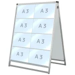 バリウスカードケーススタンド看板 A3横×8枚 (両面・計16枚) (VACCSK-A3Y16R)