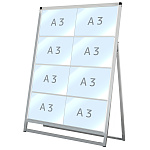 バリウスカードケーススタンド看板 A3横×8枚 (片面) (VACCSK-A3Y8K)