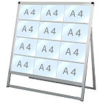 バリウスカードケーススタンド看板 A4横×12枚 (片面) (VACCSK-A4Y12K)