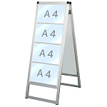 バリウスカードケーススタンド看板 A4横×4枚 (両面・計8枚) (VACCSK-A4Y8R)