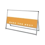 バリウススタンド看板 アルミ複合板タイプ シルバー