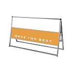 バリウススタンド看板 アルミ複合板タイプ シルバー 1200×600 両面タイプ (VASKAP-1200X600R)