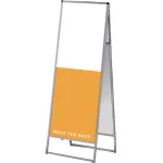 バリウススタンド看板 アルミ複合板タイプ シルバー