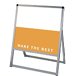 バリウススタンド看板 アルミ複合板タイプ シルバー 600×600 片面タイプ (VASKAP-600X600K)