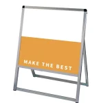 バリウススタンド看板 アルミ複合板タイプ シルバー