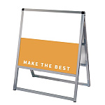 バリウススタンド看板 アルミ複合板タイプ シルバー 600×600 両面タイプ (VASKAP-600X600R)