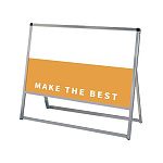 バリウススタンド看板 アルミ複合板タイプ シルバー 900×450 片面タイプ (VASKAP-900X450K)