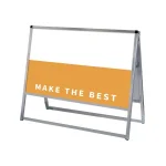 バリウススタンド看板 アルミ複合板タイプ シルバー