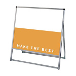 バリウススタンド看板 アルミ複合板タイプ シルバー 900×900 片面タイプ (VASKAP-900X900K)