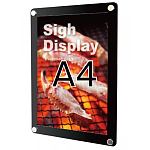 屋内専用ウォールポスターサイン A4 ブラック (WPSB-A4)