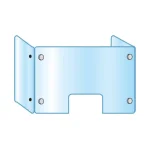 3面・コの字型アクリルパーテーション (飛沫感染プロテクションガード)