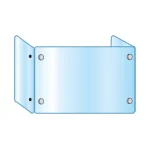 3面・コの字型アクリルパーテーション (飛沫感染プロテクションガード)