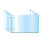 3面・コの字型アクリルパーテーション (飛沫感染プロテクションガード)  3面 600×900×450 (APT3F600X900X450)