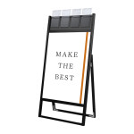 パンフレットケース付 フラットオープンスタンド看板