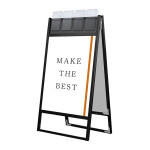 パンフレットケース付 フラットオープンスタンド看板